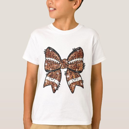 Coquette Bow American Football Game Day Thanksgivi T-shirt (Voorkant)