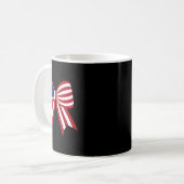 Coquette Bow Amerikaanse Vlag Patriottische Bow 4 Koffiemok (Voorkant links)