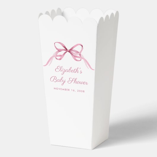 Coquette Bow Baby Girl Shower Bedankdoosjes (Achterkant)