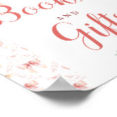 Coquette Bow Baby shower Boeken en geschenken Post Poster (Hoek)