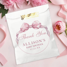 Coquette Bow Baby shower Favorietentas – Roze Beda Bedankzakje
