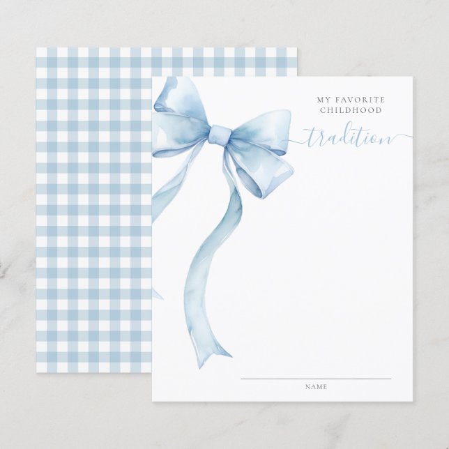 Coquette Bow Baby shower Jeugd Traditie Kaart (Voorkant / Achterkant)