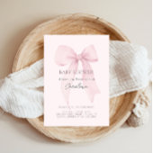 Coquette Bow-Baby shower Kaart