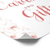 Coquette Bow Baby shower Kaarten en geschenken Pos Poster (Hoek)