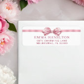 Coquette Bow Baby shower Retour Adres Label – EL