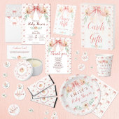 Coquette Bow Baby shower Wishes voor Baby Kaart