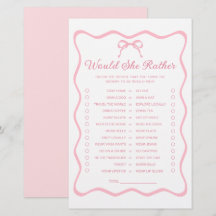 Coquette Bow Baby shower zou ze liever spel