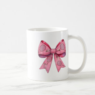 Coquette Bow Badminton Shuttle Racket Roze Lint Koffiemok