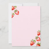 Coquette Bow Berry eerste aardbeien eerste verjaar Kaart (Achterkant)