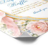 Coquette Bow Bloom Baby Shower Diaper Raffle Poster (Hoek)