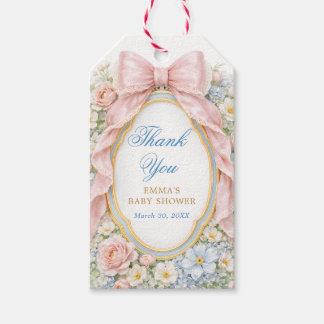 Coquette Bow Bloom Baby Shower Thank You Cadeaulabel