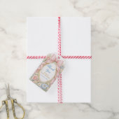 Coquette Bow Bloom Baby Shower Thank You Cadeaulabel (Met Touw)