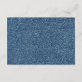 Coquette Bow Blue Jeans Denim Books Baby shower Informatiekaartje (Achterkant)