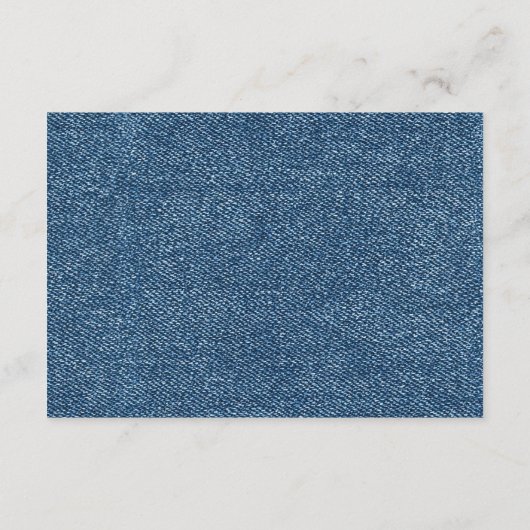 Coquette Bow Blue Jeans Denim Books Baby shower Informatiekaartje (Achterkant)