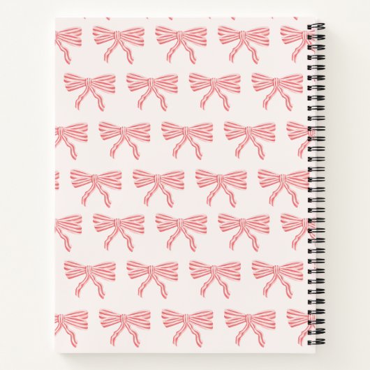 Coquette Bow Blush Pink Notitieboek (Achterkant)