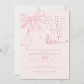 Coquette Bow Blush Roze Bruids Douche Uitnodiging (Voorkant)