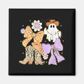 Coquette Bow Boo Ghost Boots Western Cowboy Cowgir Magneet (Voorkant)