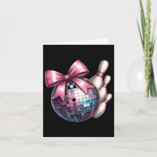 Coquette Bow Bowling LL Pins Geruite Disco Bowle Kaart