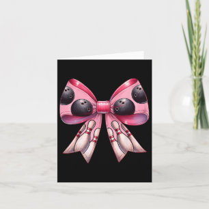 Coquette Bow Bowling LL Pins Patroon Bowler Roze M Kaart