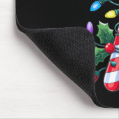 Coquette Bow Candy Cane Schattigee Kerst voor Vrou Muismat (Hoek)
