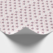 Coquette Bow & Cherry Valentijnsdag Cadeaupapier (Hoek)