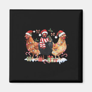 Coquette Bow Chicken Christmas Pet Lights Boerderi Magneet