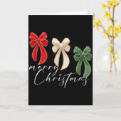 Coquette Bow Christmas Funny Retro Gift Tee Women, Kaart (Gele Bloem)