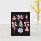 Coquette Bow Christmas Nutcracker Ballet Festive W Kaart (Gele Bloem)