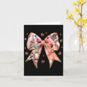 Coquette Bow Christmas Nutcracker Ballet Festive W Kaart (Gele Bloem)