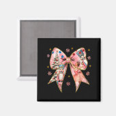 Coquette Bow Christmas Nutcracker Ballet Festive W Magneet (Voorkant / Achterkant)