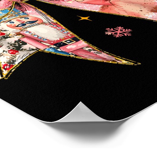 Coquette Bow Christmas Nutcracker Ballet Festive W Poster (Hoek)