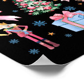 Coquette Bow Christmas Nutcracker Ballet Festive W Poster (Hoek)