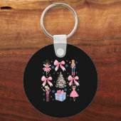 Coquette Bow Christmas Nutcracker Ballet Festive W Sleutelhanger (Voorkant)