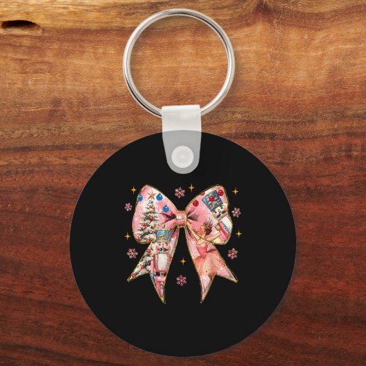 Coquette Bow Christmas Nutcracker Ballet Festive W Sleutelhanger (Voorkant)