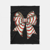 Coquette Bow Christmas Tree Cake Christmas Vibes G Fleece Deken (Voorkant)