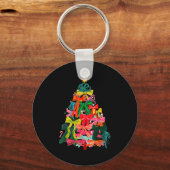 Coquette Bow Christmas Tree Preppy Christmas Girly Sleutelhanger (Voorkant)