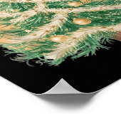 Coquette Bow Christmas Tree Xmas Holiday Girly Out Poster (Hoek)