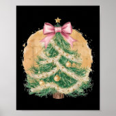 Coquette Bow Christmas Tree Xmas Holiday Girly Out Poster (Voorkant)