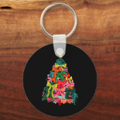 Coquette Bow Christmas Tree Xmas Holiday Girly Out Sleutelhanger (Voorkant)