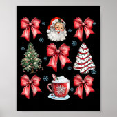 Coquette Bow Cocoa Santa Christmas Xmas Tree Pajam Poster (Voorkant)