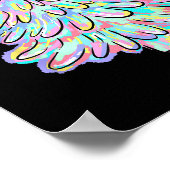 Coquette Bow Colorful Christmas Tree Merry Xmas Gi Poster (Hoek)