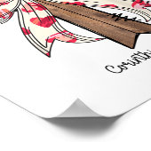 Coquette Bow Cross Valentijnsdag Jesus Bible Vers Poster (Hoek)