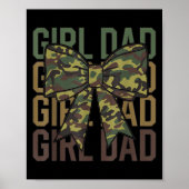 Coquette Bow Dad Of Girl Camo Camouflage Dad Hunti Poster (Voorkant)