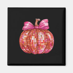 Coquette Bow Disco Ball Pumpkin Schattige Girly Ha Magneet