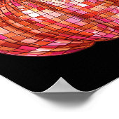 Coquette Bow Disco Ball Pumpkin Schattige Girly Ha Poster (Hoek)