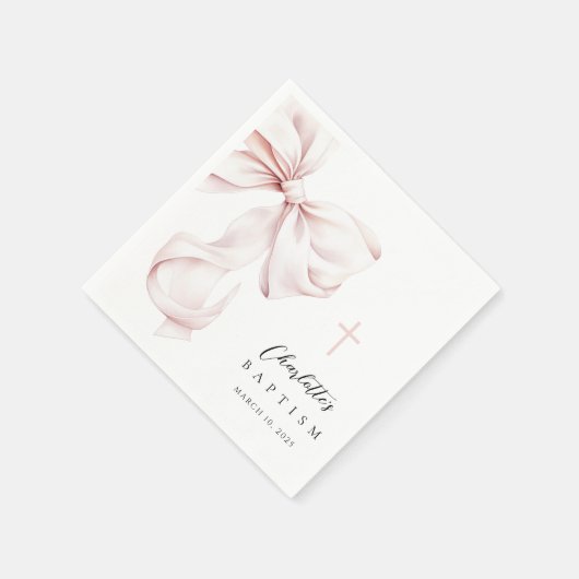 Coquette Bow doop uitnodiging Servet (Hoek)