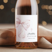 Coquette Bow doop Wijn Etiket