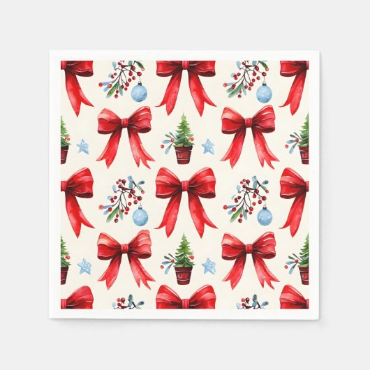 Coquette Bow en kerstboomservetten Servet (Voorkant)