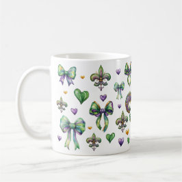Coquette Bow en Mardi Gras Vibes Koffiemok