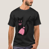 Coquette Bow esthetische Halloween Bow Black Cat B T-shirt (Voorkant)